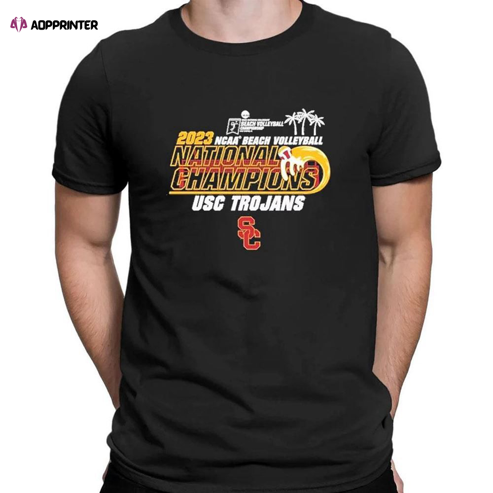 Usc Trojans 2023 Ncaa Beach Volleyball National Champions T-Shirt For Fans