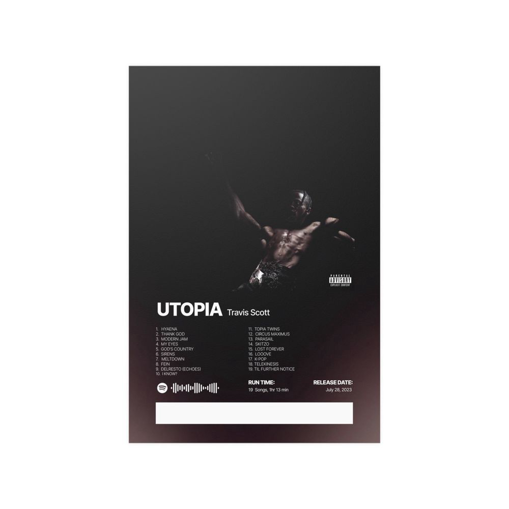 Utopia Travis Album Poster – Gift For Decor