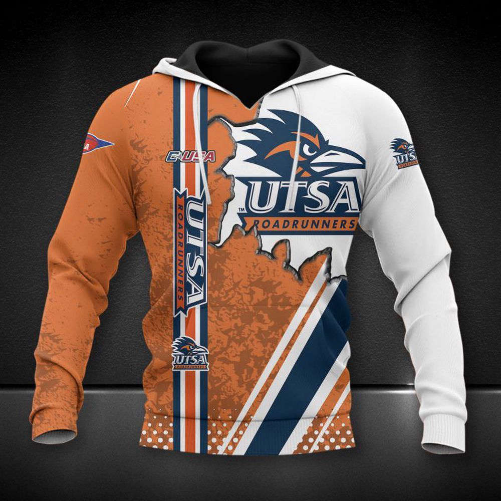 Utsa Roadrunners Printing Hoodie, For Men And Women