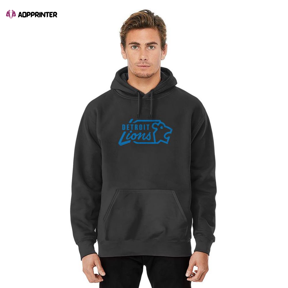 Vintage 1960’s Inspired Detroit Lions Head (Blue) – Detroit Lions – Hoodie, Gift For Men And Women