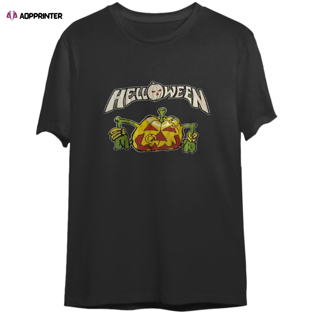 Vintage 90’s Helloween T-Shirt, Heavy Power Speed Metal Retro Hard Rock Band  T-Shirt