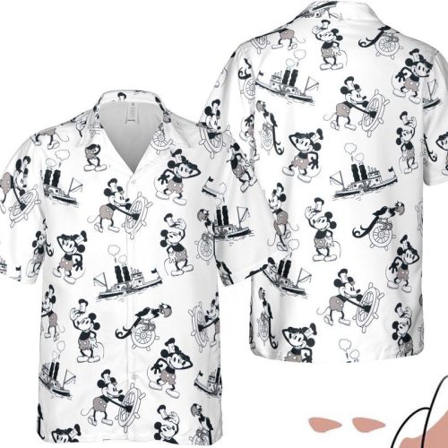 Vintage Mickey Mouse Steamboat Willie 1929 Hawaiian Shirt, Gift For Men Women