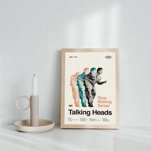 Vintage Minimalist Mid Century Modern Art Talking Heads Stop Making Sense Poster – Gift For Home Decoration