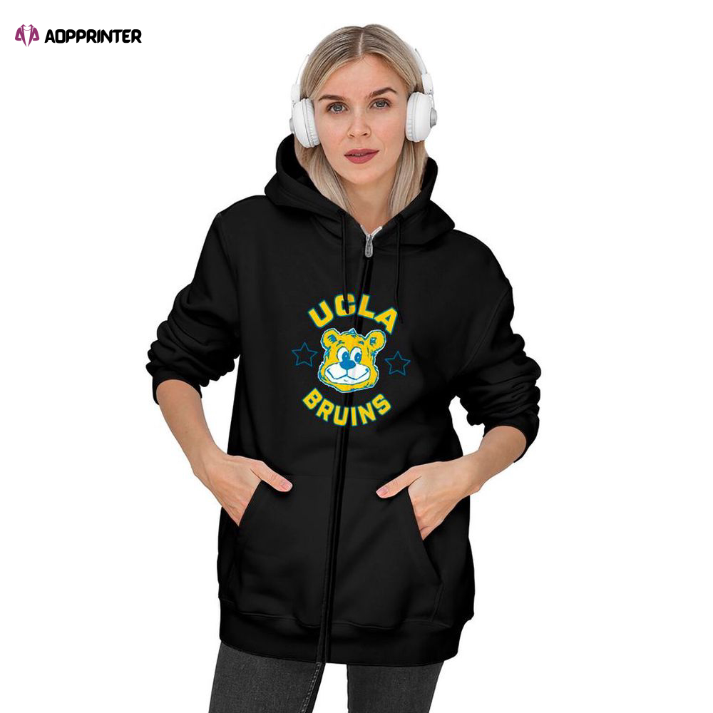 Vintage NCAA UCLA Bruins Zip Hoodie, University of California Los Angeles Zip Hoodie, For Men Women