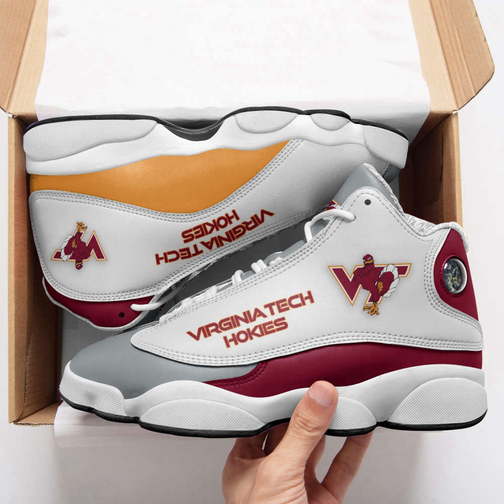 Virginia Tech Hokies Air Jordan 13 Sneakers, Best Gift For Men And Women