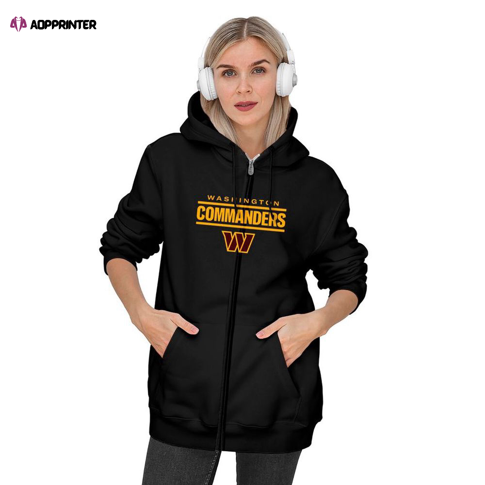 Washington Commanders Football Team Zip Hoodie, Gift For Men And Women