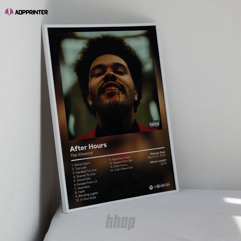 Weeknds – After Hours  Album Poster – Gift For Home Decoration