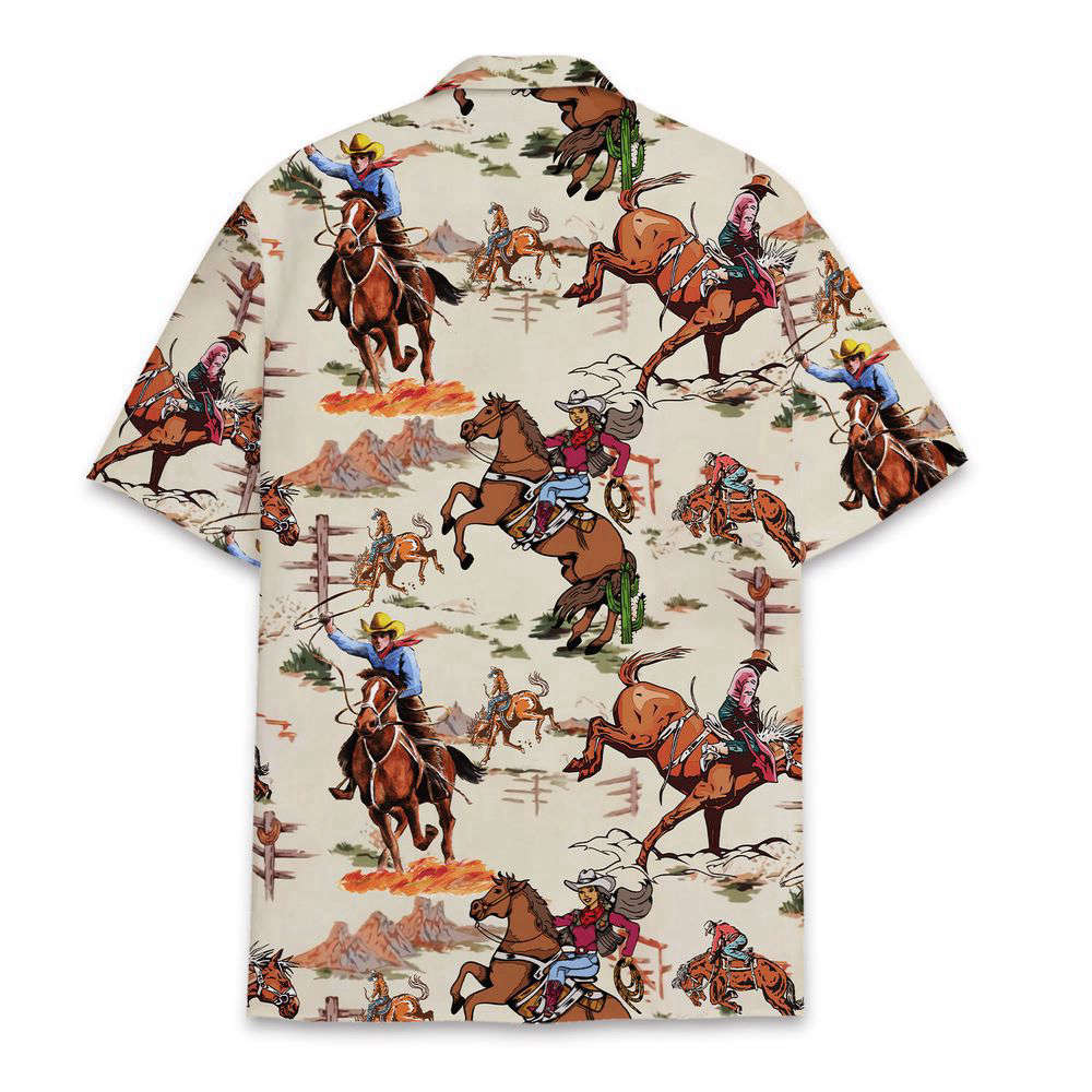 Western Cowboy Hawaiian Shirt, Gift For Men And Women