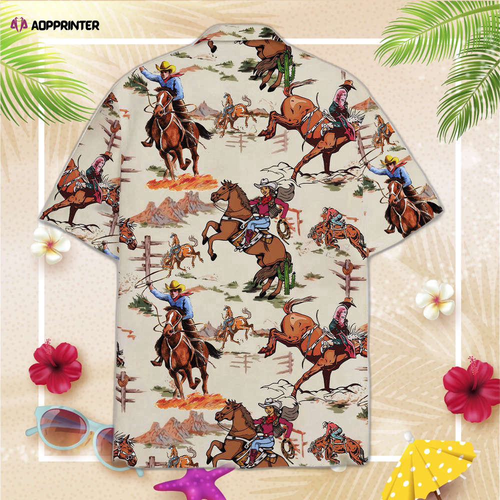 Western Cowboy Hawaiian Shirt, Gift For Men And Women