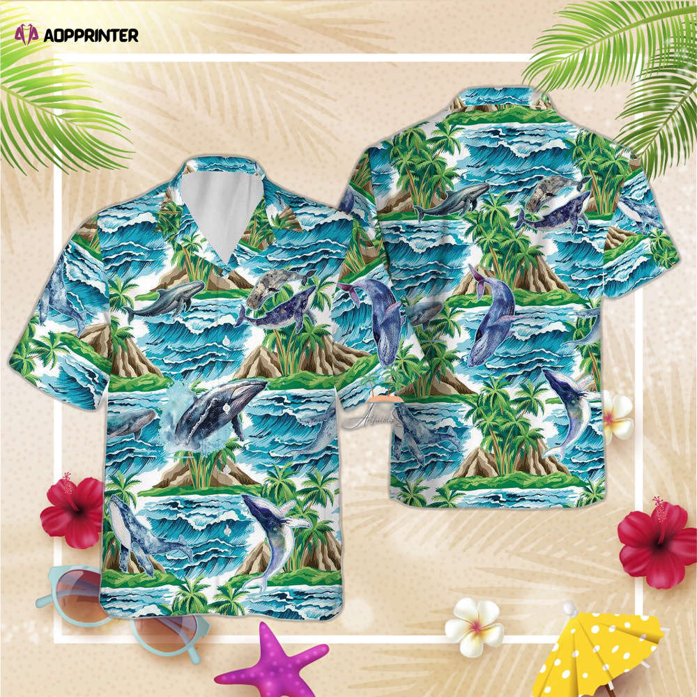 Whale Hawaiian Shirt, Gift For Men And Women, Beach Animal Lover Hawaii Shirt