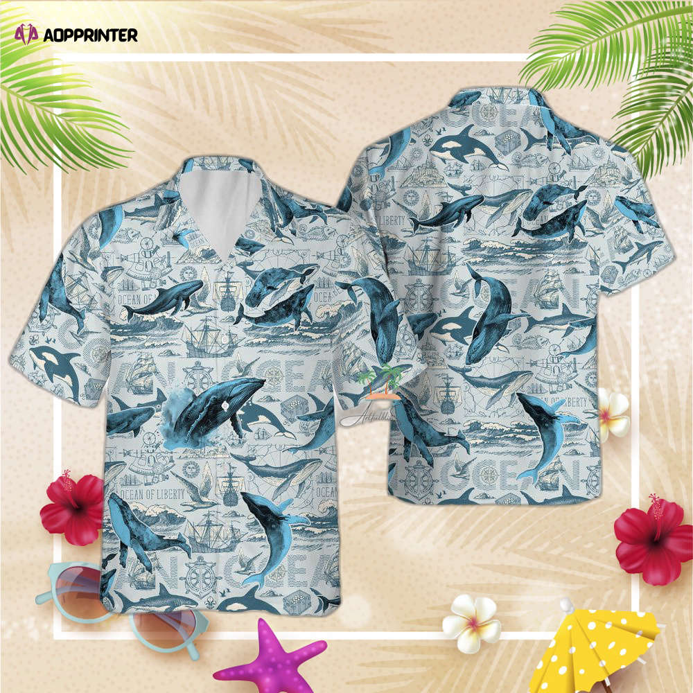 Whale Shark Hawaiian Shirt, Gift For Men And Women, Ocean Life Lover Hawaii Shirt