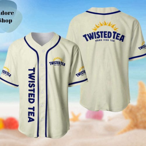 White Twisted Tea Baseball Shirt, Twisted Tea Baseball Jersey Shirt, Gift For Men