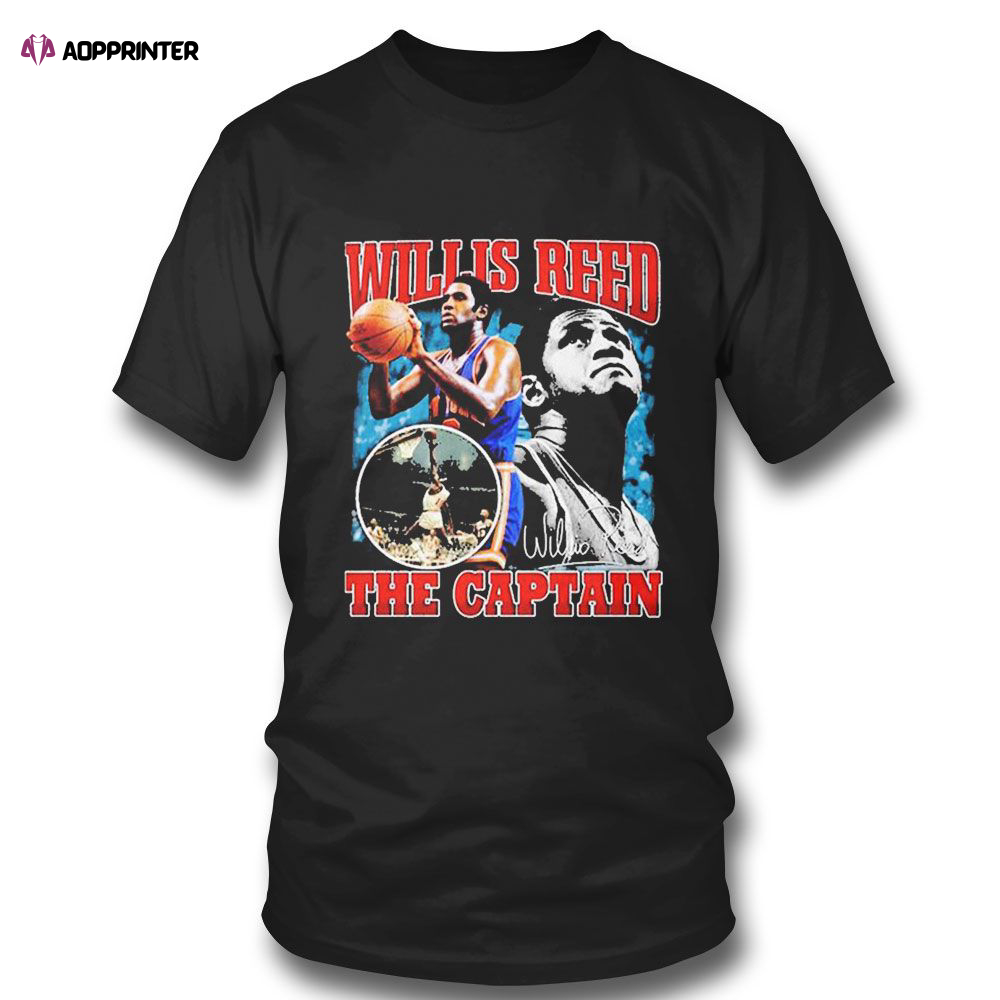 Willis Reed The Captain Basketball Legend T-shirt For Fans