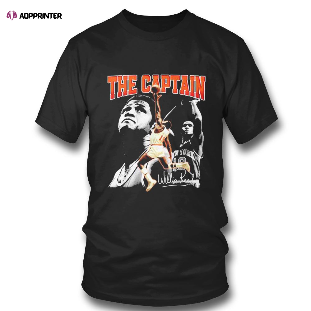 Willis Reed The Captain New York Knicks Legend Nba T-shirt For Fans