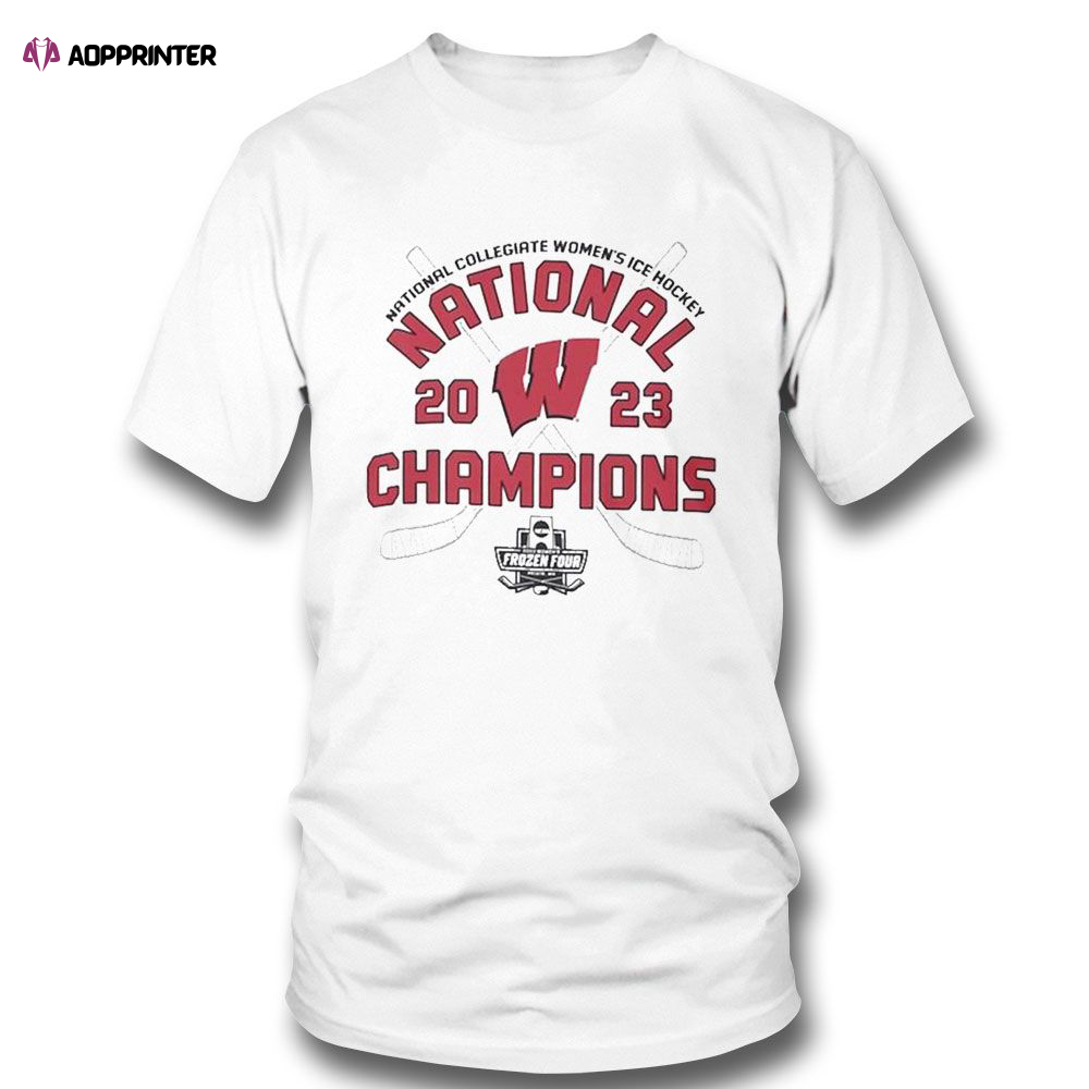 Wisconsin Badgers Champion 2023 Ncaa Womens Ice Hockey National Champions Locker Room T Shirt T-shirt For Fans