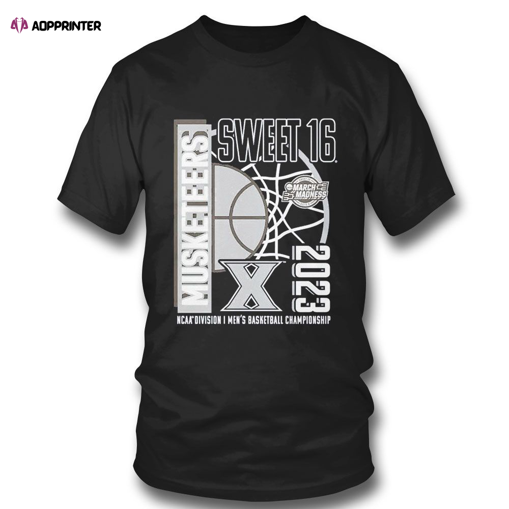 Xavier Musketeers Sweet 16 2023 Ncaa Mens Basketball Tournament Championship T-shirt For Fans