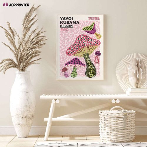 Yayoi Kusama, Mushroom print, Yayoi Kusama Poster, Best Gift For Home Decoration