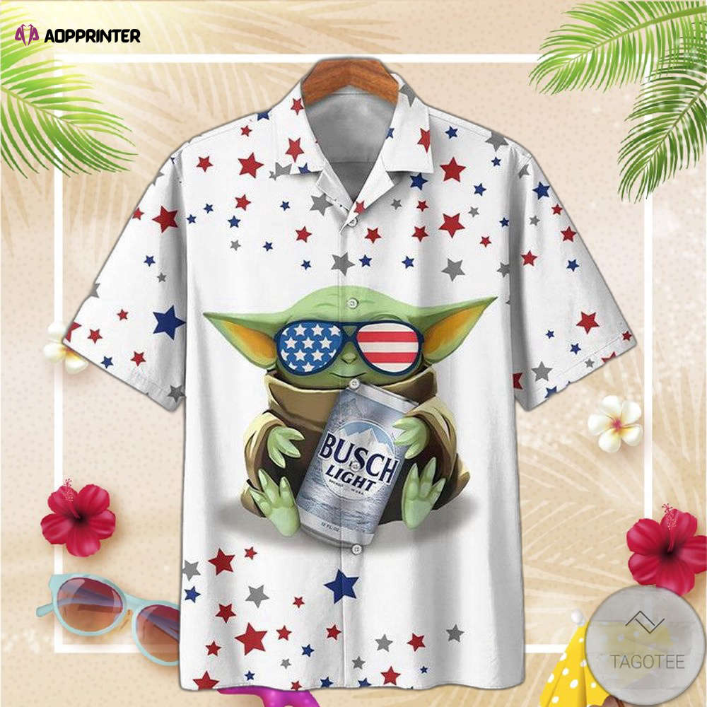 Yoda With Beer Busch Light Hawaiian Shirt For Men And Women