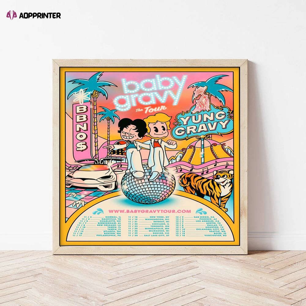 Yung Gravy Tour 2023 Print Poster, Best Gift For Home Decorations