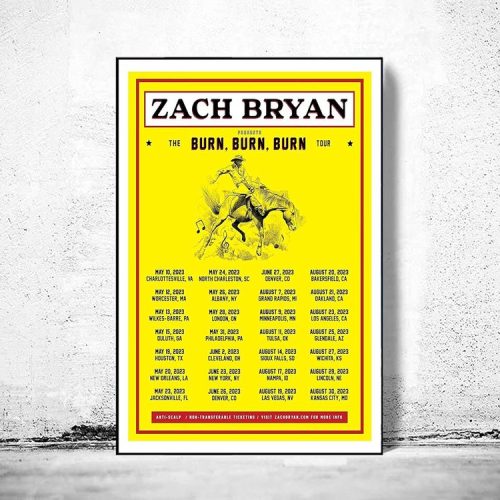 Zach Bryan Poster  Vintage Poster Of Zach Bryan Tour 2023 Poster For Fans