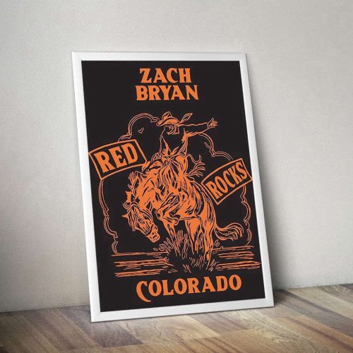 Zach Bryan Red Rocks In Colorado Poster – Gift For Home Decoration, Zach Bryan Print