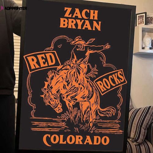 Zach Bryan Red Rocks In Colorado Poster – Gift For Home Decoration, Zach Bryan Print