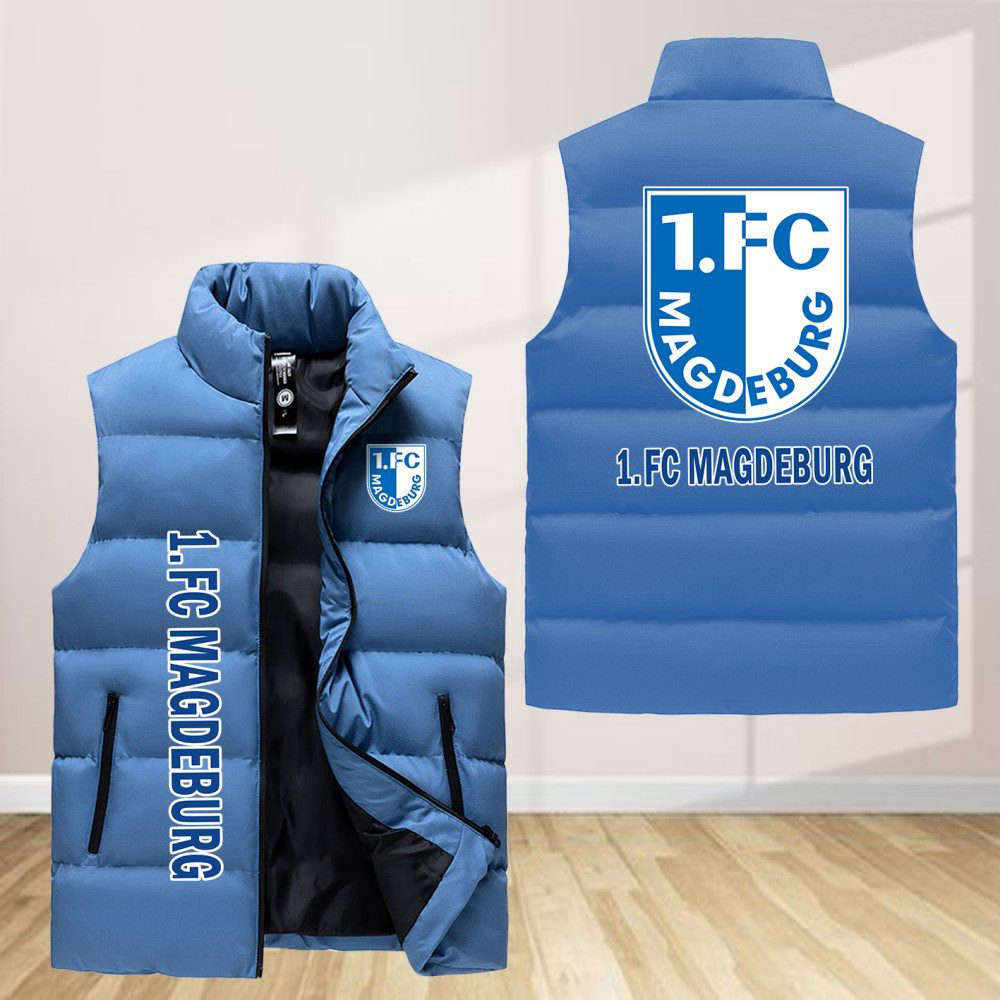 1. Fc Magdeburg Sleeveless Puffer Jacket Custom For Fans Gifts