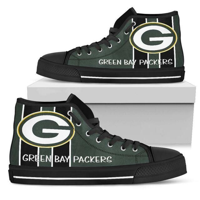 Green Bay Packers NFL Custom Canvas High Top Shoes
