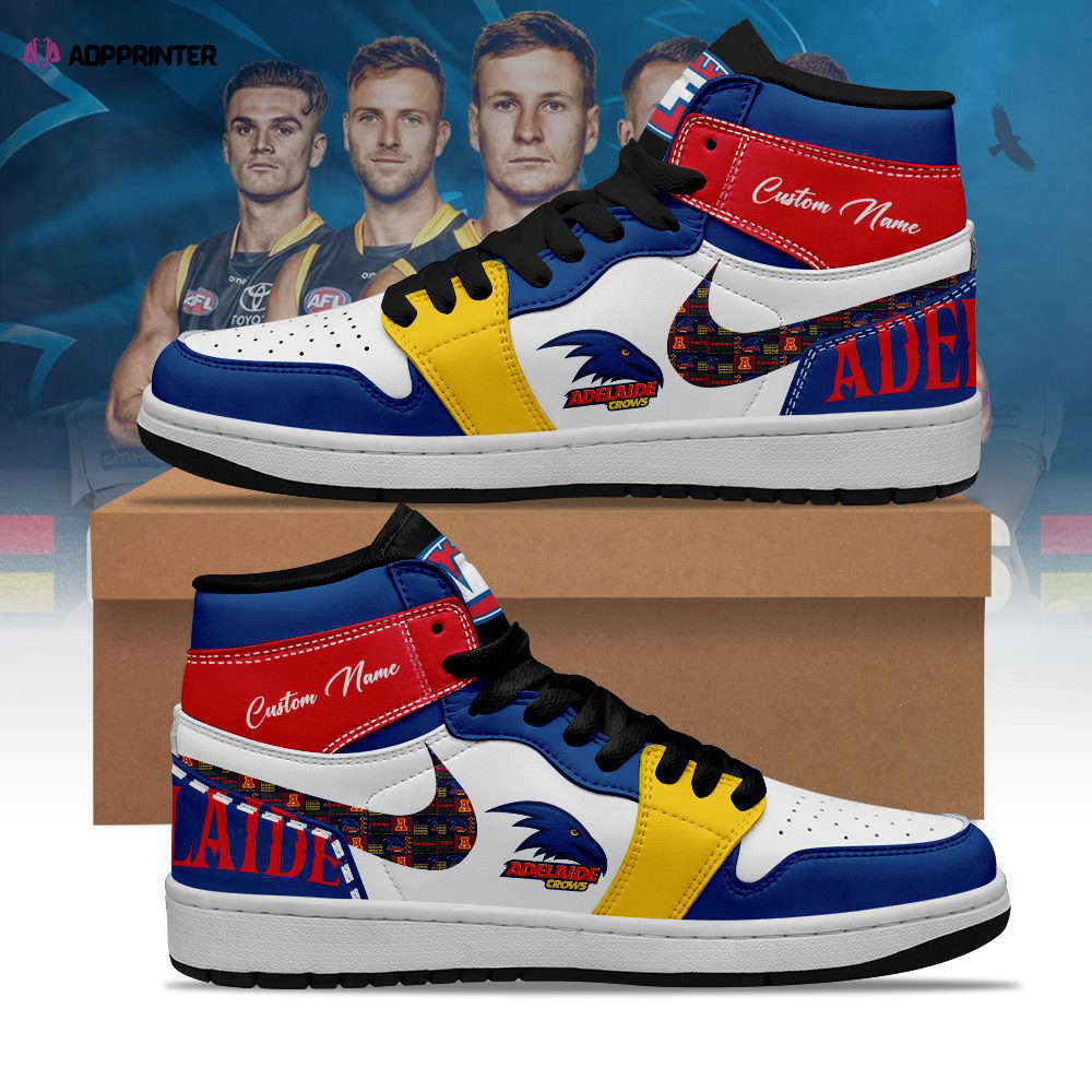 Adelaide Crows AFL Personalized Air Jordan 1 Sneakers High Top For Fans