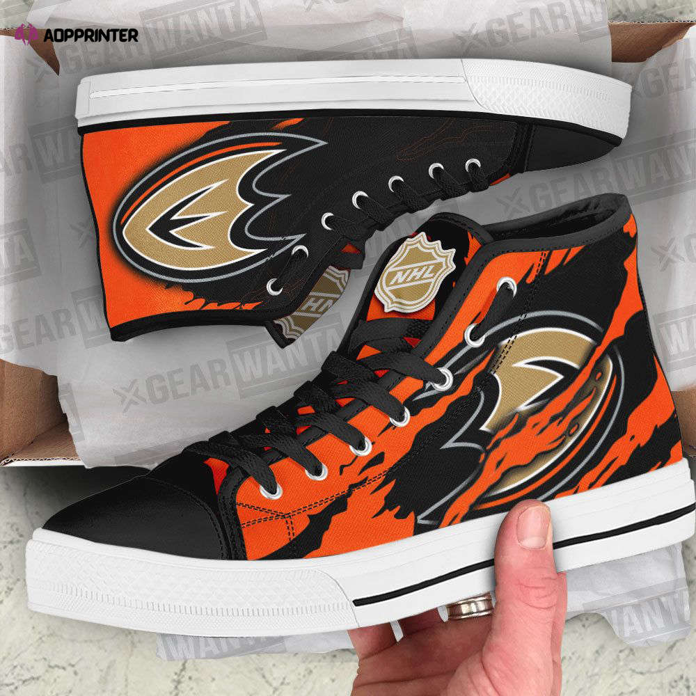 Anaheim Ducks High Top Shoes Custom For Fans