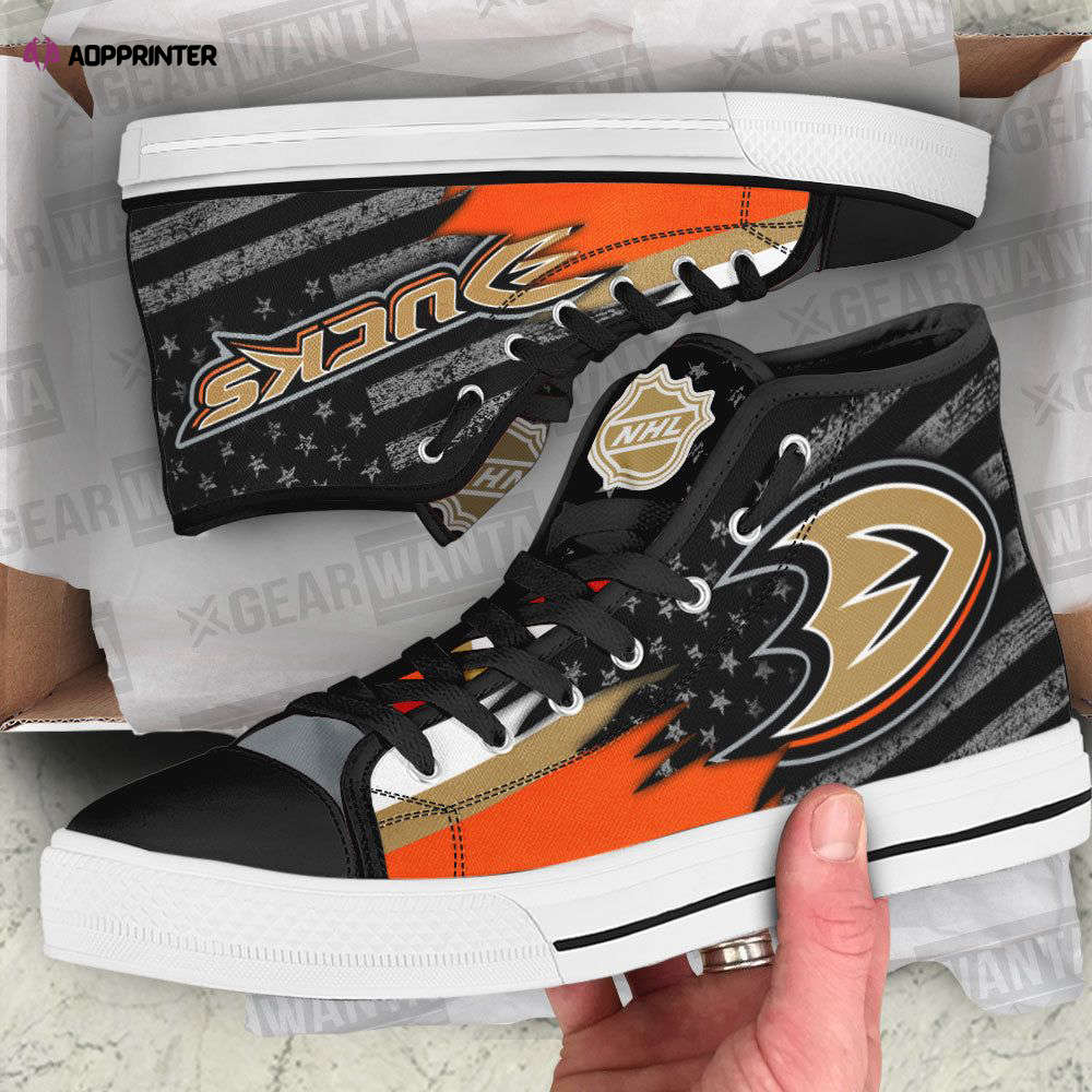 Anaheim Ducks High Top Shoes Custom For Fans