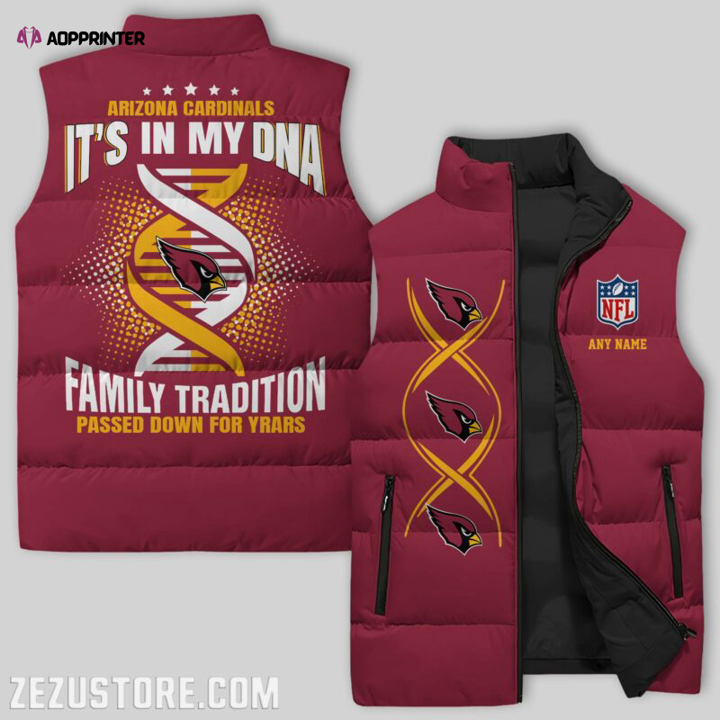 Arizona Cardinals NFL Sleeveless Puffer Jacket Custom For Fans Gifts