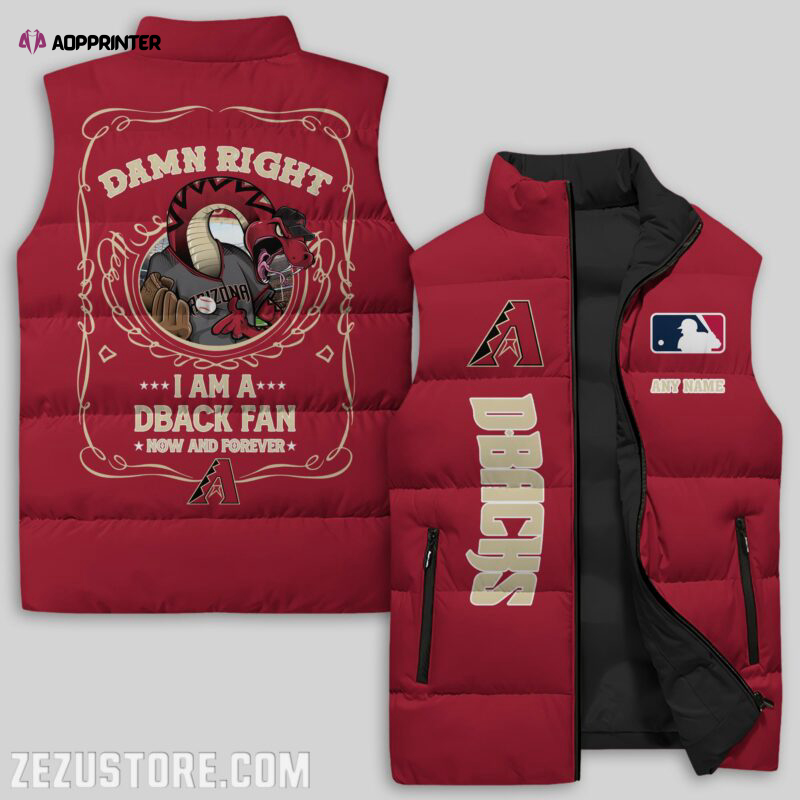 Arizona Diamondbacks MLB Sleeveless Puffer Jacket Custom For Fans Gifts