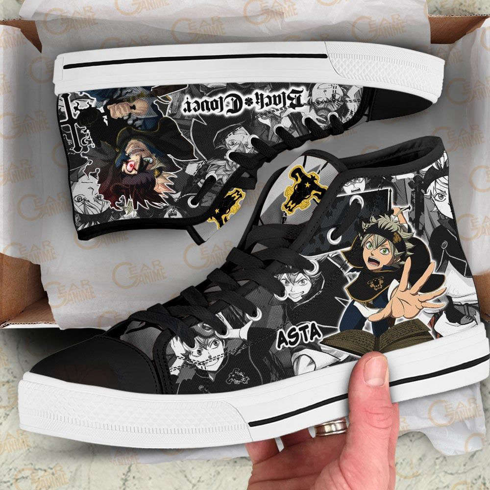 Asta High Top Shoes Custom Black Clover Anime For Fans