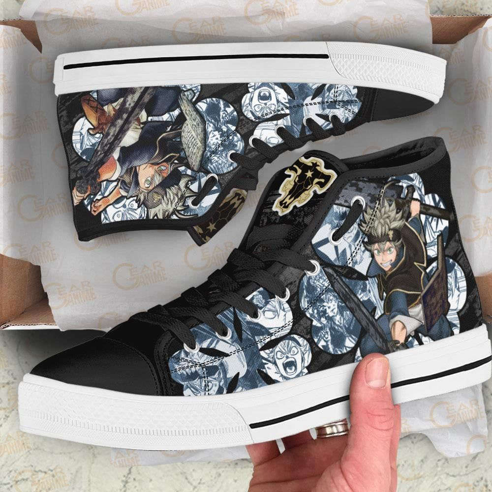 Asta High Top Shoes Custom Black Clover Anime For Fans