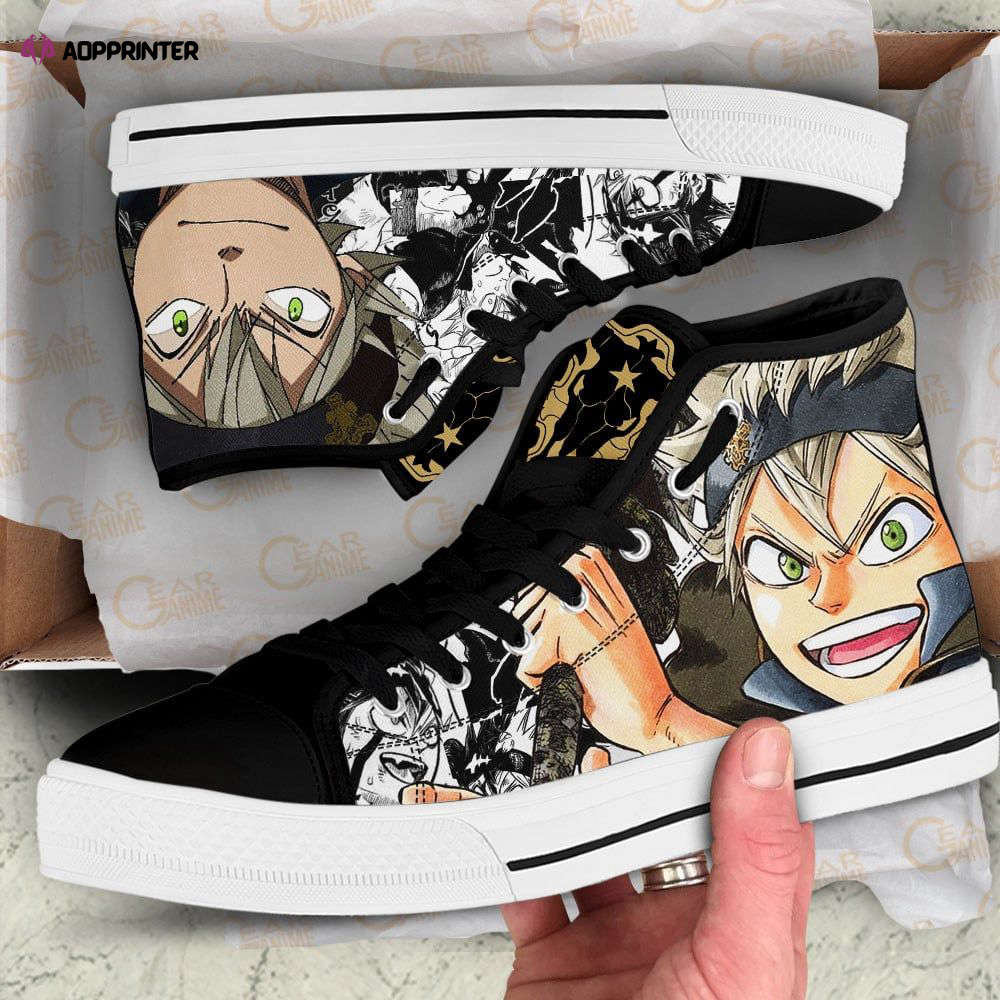 Asta High Top Shoes Custom Black Clover Anime For Fans