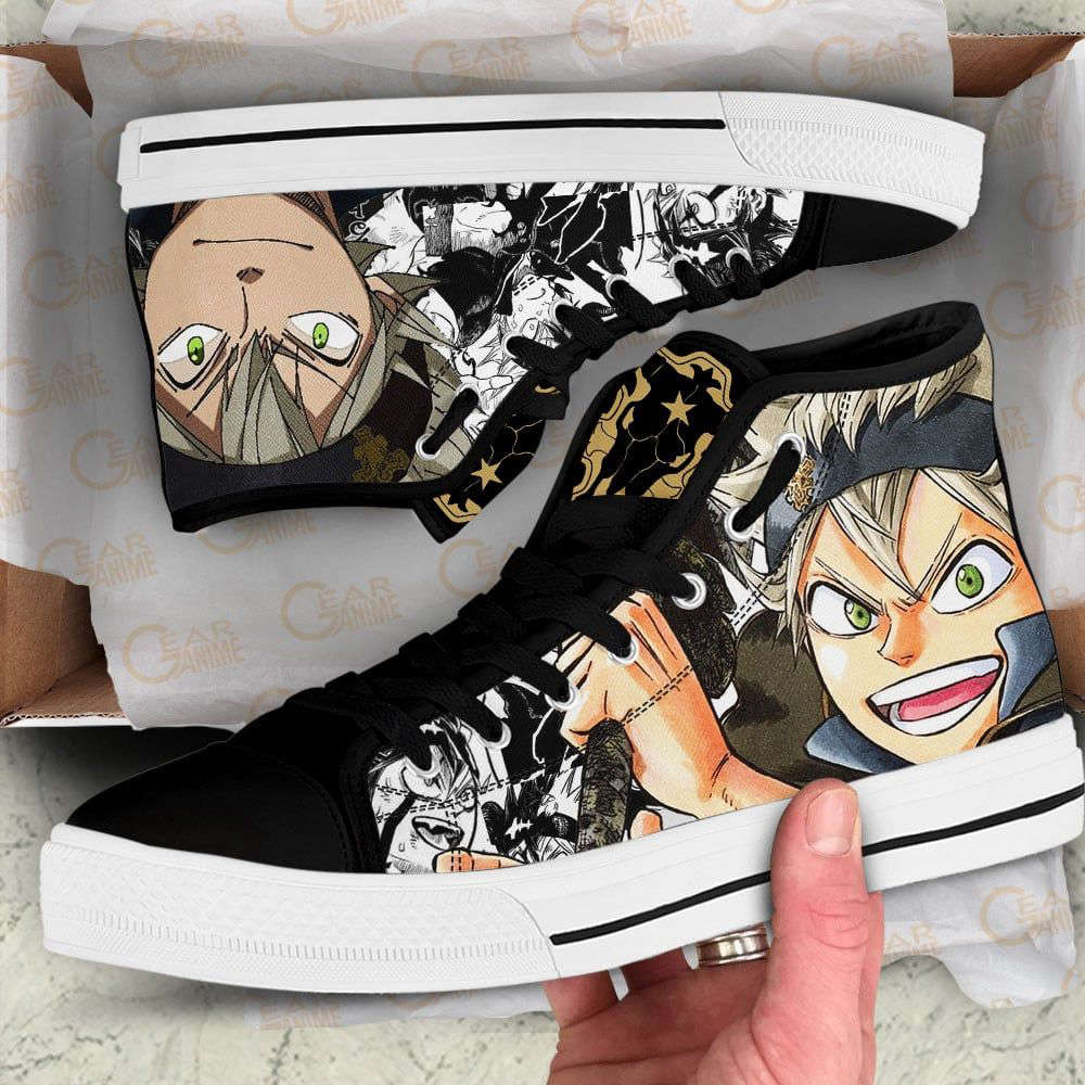 Asta High Top Shoes Custom Black Clover Anime For Fans