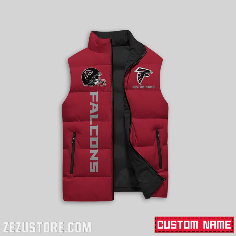 Atlanta Falcons NFL Sleeveless Puffer Jacket Custom For Fans Gifts