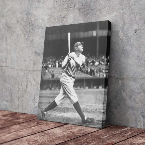 Babe Ruth Poster New York Yankees Canvas Unique Design Wall Art Print Hand Made Ready to Hang Custom Design