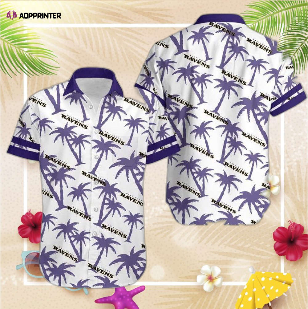 Baltimore Ravens Coconut Tree NFL Gift For Fan Hawaii Shirt and Shorts