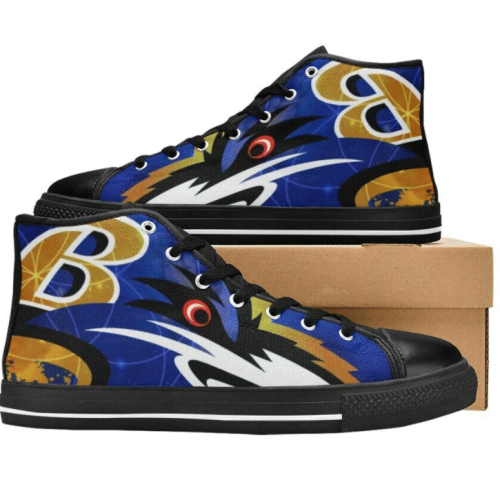 Baltimore Ravens NFL Football Custom Canvas High Top Shoes