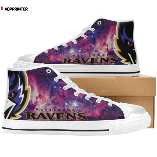 Baltimore Ravens NFL Football Custom Canvas High Top Shoes