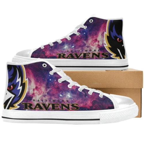 Baltimore Ravens NFL Football Custom Canvas High Top Shoes