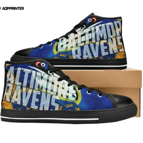 Baltimore Ravens NFL Football Custom Canvas High Top Shoes