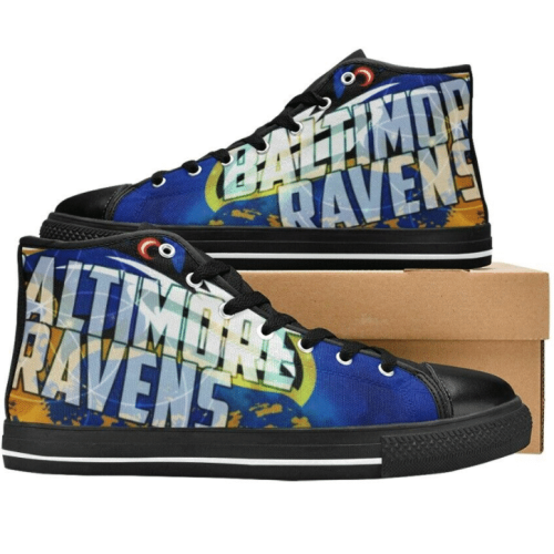 Baltimore Ravens NFL Football Custom Canvas High Top Shoes