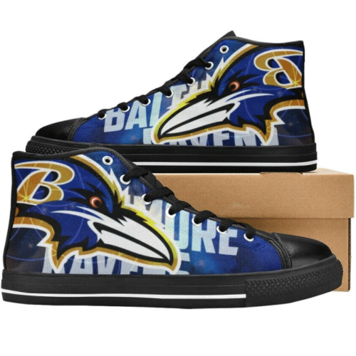 Baltimore Ravens NFL Football Custom Canvas High Top Shoes