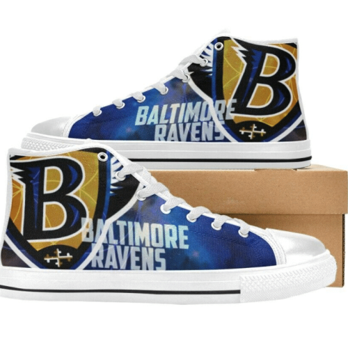 Baltimore Ravens NFL Football Custom Canvas High Top Shoes