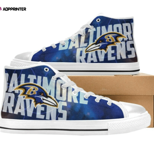 Baltimore Ravens NFL Football Custom Canvas High Top Shoes