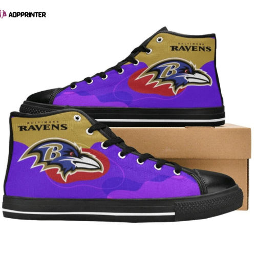 Baltimore Ravens NFL Football Custom Canvas High Top Shoes