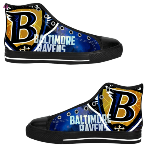 Baltimore Ravens NFL Football Custom Canvas High Top Shoes HT1156